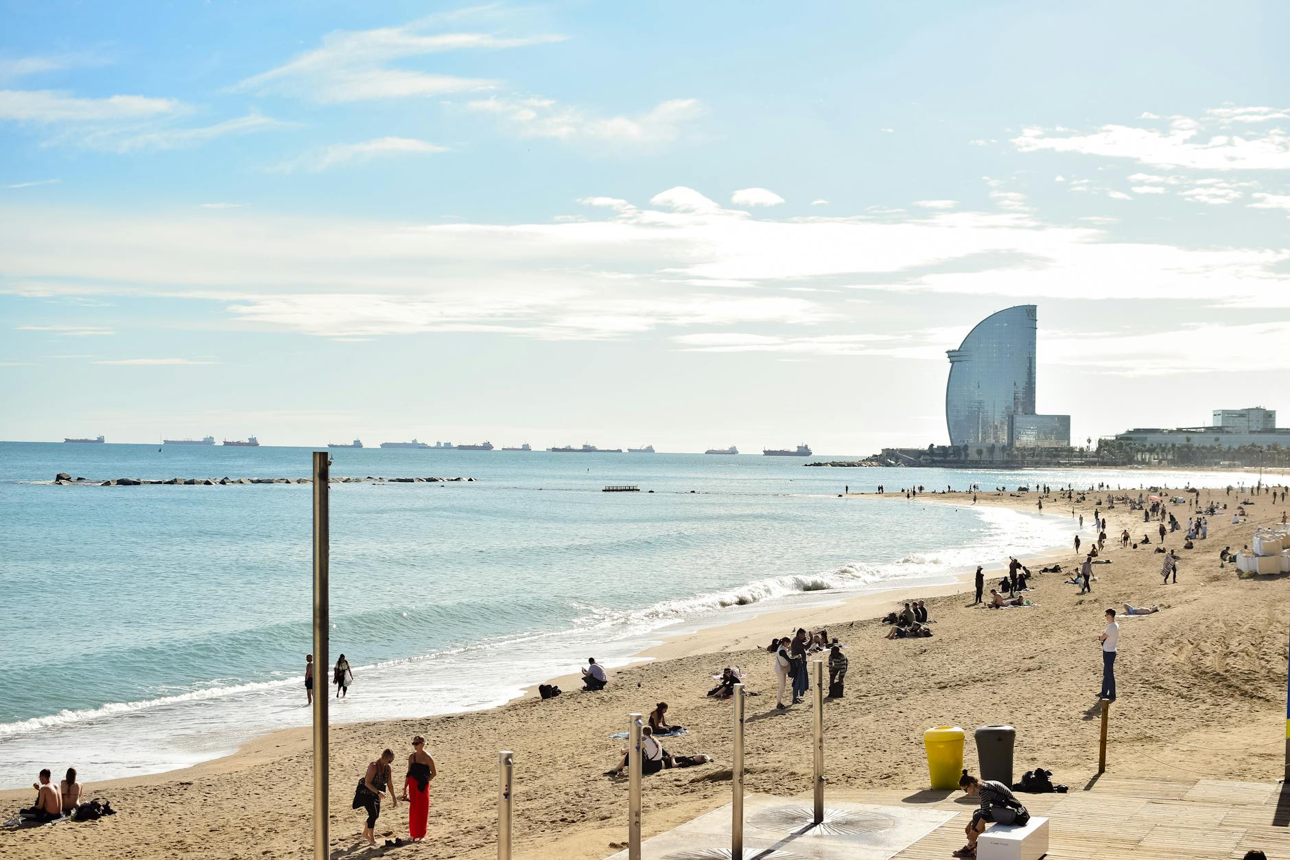 Playa de la Barceloneta en Barcelona